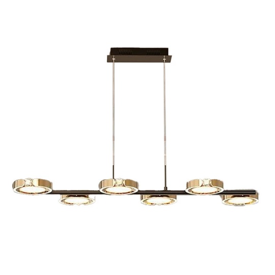 Люстра черная, золото  Elvraze, металл, 103*36 см, светодиодная, LED