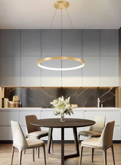 Люстра подвесная, медь, ПММА, WILLOW 100*2 металл, LED.