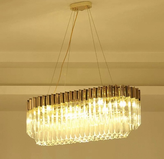 Люстра подвесная, золотой, стекло, AYKUT 80*35, металл, E14.