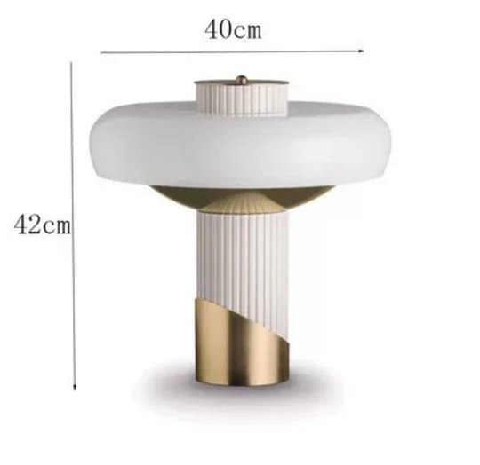 Настольная лампа STEEL 40*42, белый, металл, стекло