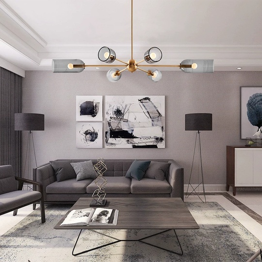 Люстра медная Virell, металл, 100*75 см, Е14