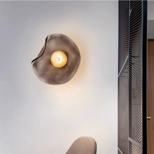 Настенный светильник, Бра, JEROME 25*25 бронза, металл, стекло, LED.