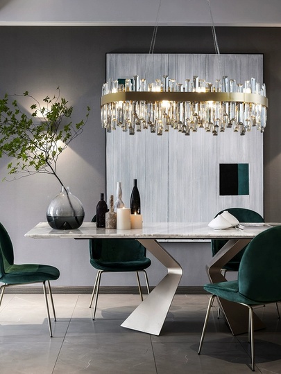 Люстра подвесная, медный, кристалл, CHIC 100*25, металл, E14.