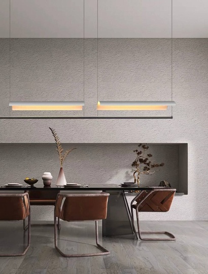 Люстра черная, белая Avelor, металл, 160*13 см, светодиодная, LED