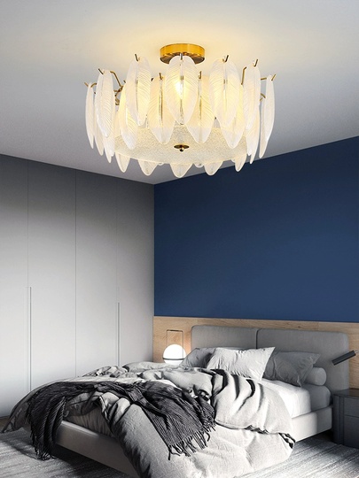 Люстра подвесная, медный, стекло, BUBBLE 60*24, металл, E14.