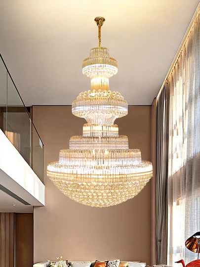 Люстра подвесная, золото, хрусталь, BIMBO 100*150 металл, E14.