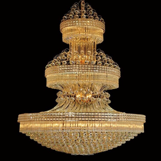 Люстра подвесная, золото, хрусталь, BARNEY 150*220 металл, E14.