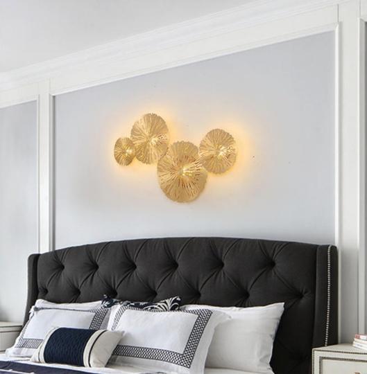 Настенный светильник из металла золотой Nordic Gols, 55*35 см, светодиодный, 7w,