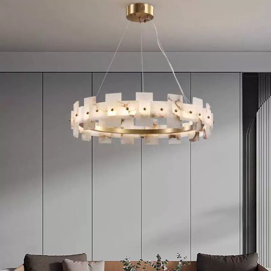 Светильник подвесной медный Elarex, медь, трос 120 см, 100*15 см, LED