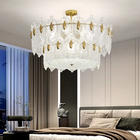 Люстра подвесная, медный, стекло, CHIMES 60*23, металл, E14.