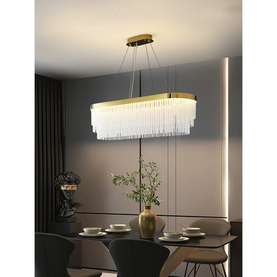 Люстра подвесная, медный, ПММА, JEFF 80*29 металл, LED.