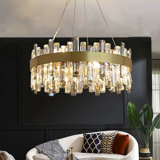 Люстра подвесная, медный, кристалл, BEAUTIFUL 50*25, металл, E14.