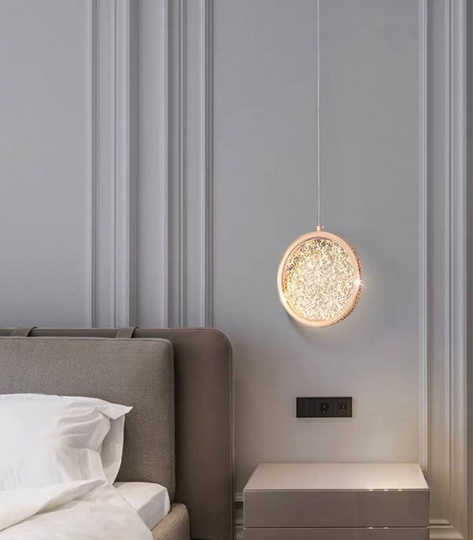 Светильник подвесной золото-серебро Elyvox, металл, 15*18 см, LED