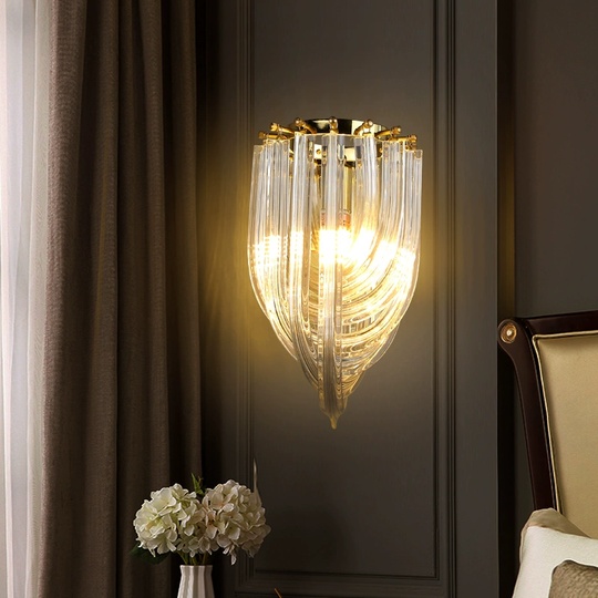 Настенный светильник NAT, Бра, 18*50, золото, металл, Е14.