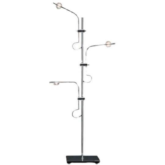 Торшер хром Olivra, 20*20*158 см, LED, кнопка, металл, 14 Вт