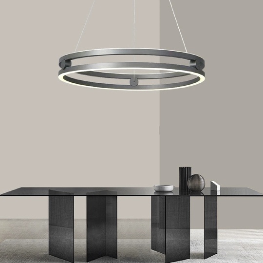 Светильник подвесной черный Elypz, металл, трос 120 см, 40*7.5 см, LED