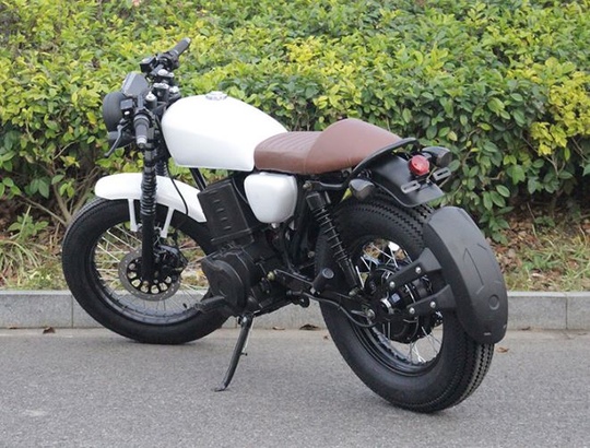 Электромотоцикл CG (Бело-Коричневый)