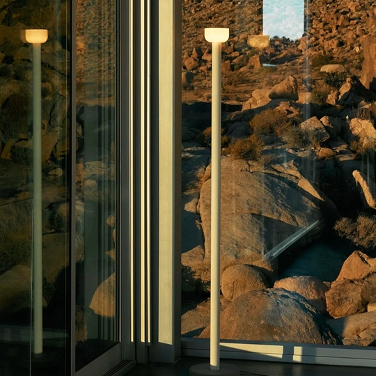 Торшер белый Elevith, 25*178 см, LED, мрамор металл, 10 Вт