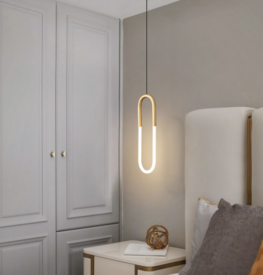 Подвесной светильник золотой, 60*14 см. Rudi Loop - 11 Вт