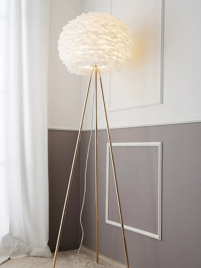 Торшер белый, золото, Lumos, 45*160 см, светодиодный, Е27, металл, 20 Вт