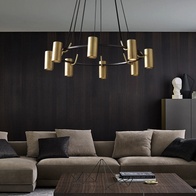 Люстра подвесная, бронза, ПММА, ALAN 110*150, металл, GU10