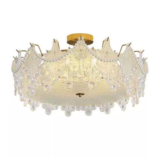 Люстра подвесная, медный, стекло, MARTHA 50*22, металл, E14.