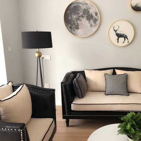 Напольный торшер, золото, Cooper 50*160, светодиодный, E27, металл