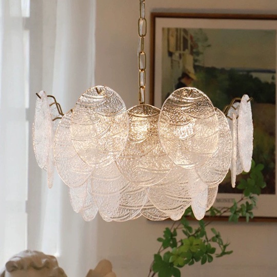 Люстра подвесная, медный, стекло, PERSPICACIOUS 40*26, металл, E14.