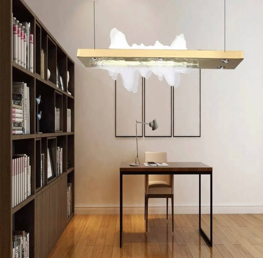 Люстра золотая Virella, металл, 100*38 см, светодиодная, LED