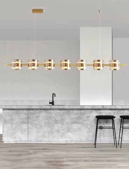 Люстра подвесная, медный, стекло, FLOWERSLOVER 120*17, металл, G9.