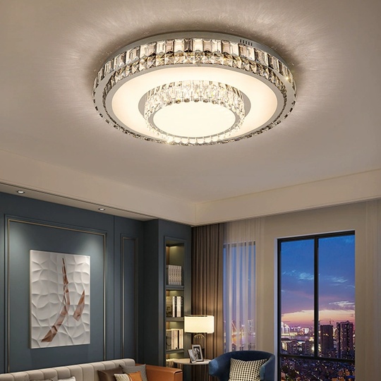 Потолочный светильник, хром, кристалл, MINDY 100*20 металл, LED.