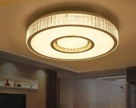 Потолочный светильник, хром, кристалл, LIZA 50*14 металл, LED.