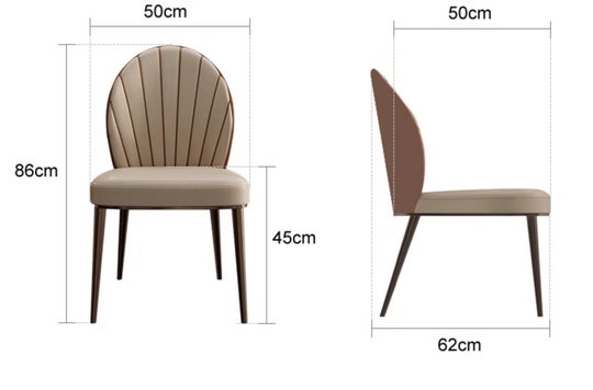 Обеденный стул Auralis 50*86*62 см, кожа - для дома и офиса в итальянском стиле
