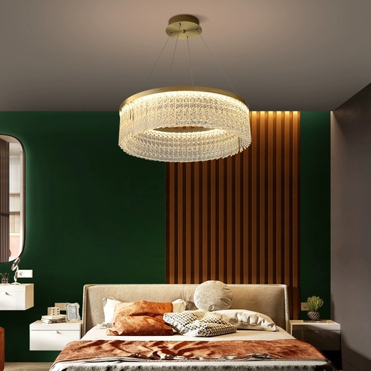 Люстра подвесная BONCUK 50*24 бронза, стекло, металл, LED.