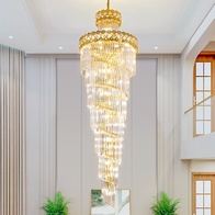 Люстра подвесная, золото, кристалл, MALVIN 45*140 металл, E14.