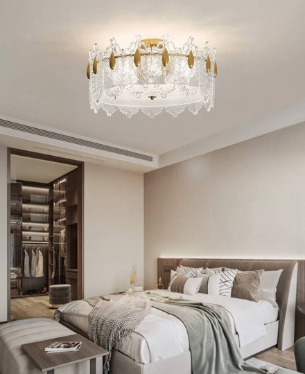 Люстра подвесная, медный, стекло, FRIENDSHIP 60*23, металл, E14.