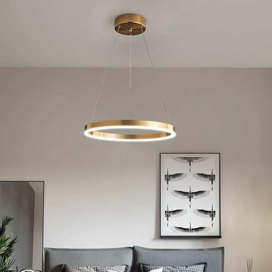 Люстра подвесная, медь, ПММА, CHARLEY 70*5 металл, LED.