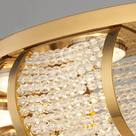 Люстра подвесная, медная, Elaxor, металл, 100*10 см, LED