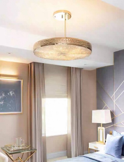 Люстра золотая Aurivex, металл, 80*16 см, подвесная, Е14