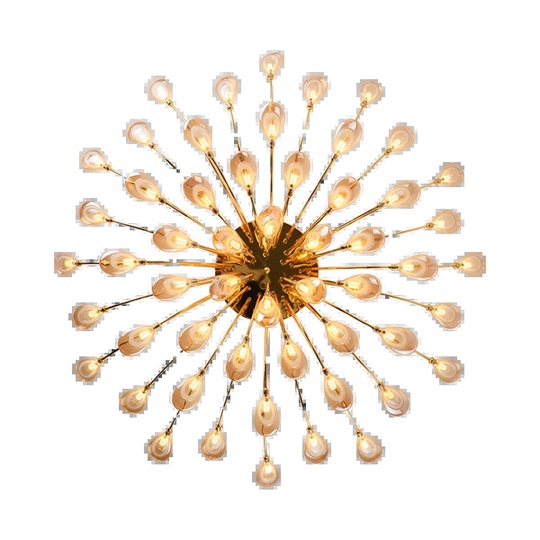 Люстра золотая Elydra, металл, стекло, 100*27 см, G4