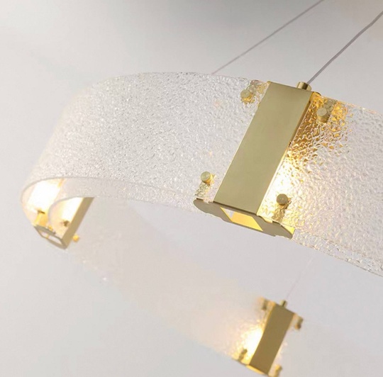 Люстра подвесная, золото, стекло, CHAIM 80*10, металл, LED