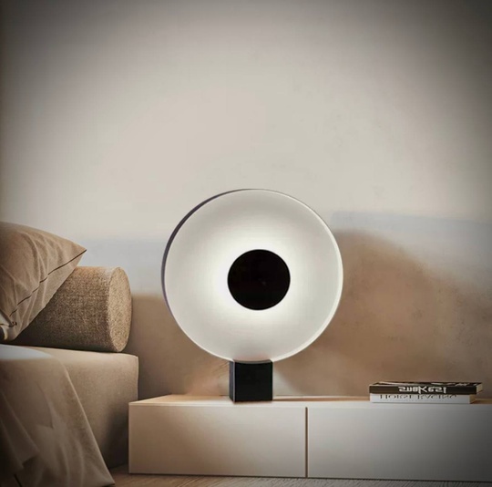 Настольная лампа SUN 30*39 металл черный, стекло