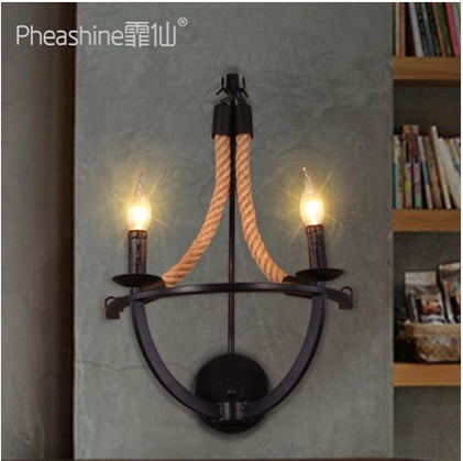 Люстра магазин одежды конопляная веревка кованого