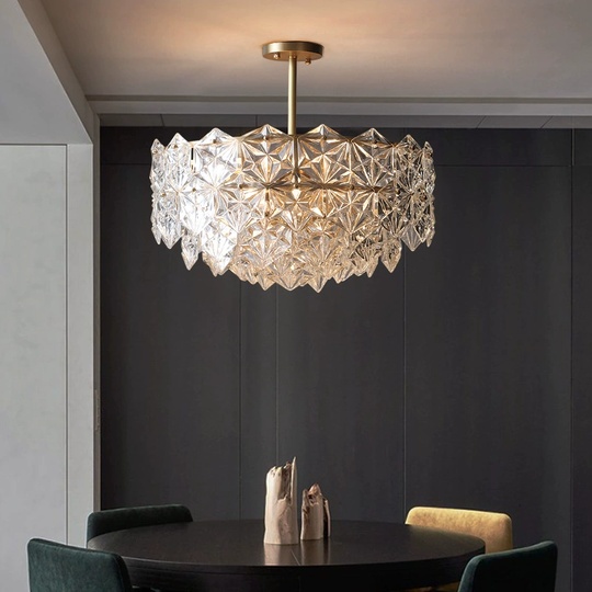 Люстра подвесная, медь, стекло, AZER 50*33, металл, Е14.