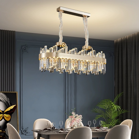 Люстра подвесная ERDI 95*28 золото, кристалл, металл, LED.