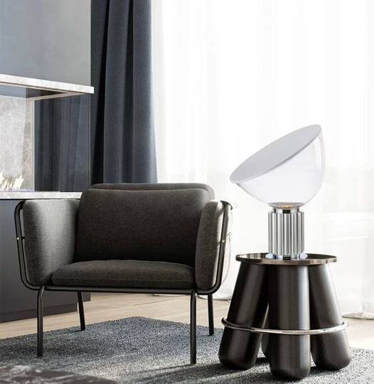 Настольная лампа CHUCK 37*50, серебристый, металл, Е27.