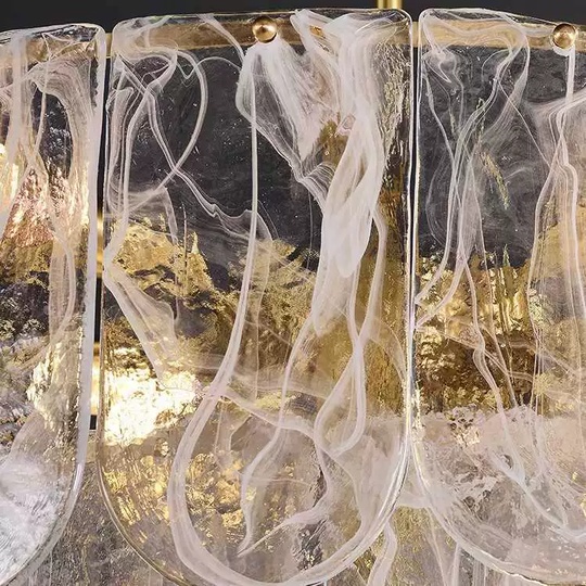 Люстра подвесная, медный, стекло, FINN 50*37 металл, E14.