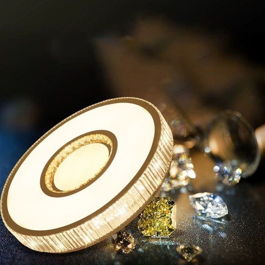 Потолочный светильник, хром, кристалл, LIZA 60*14 металл, LED.