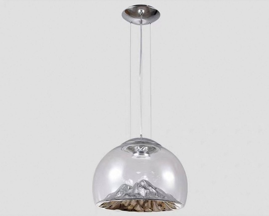 Люстра серебряная Elimbrast, металл, стекло, 40*30 см, COB