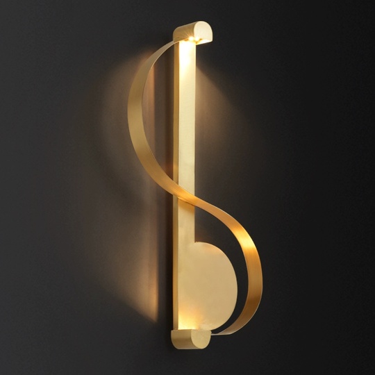 Настенный светильник UMA, Бра, медный цвет 23*52, металл, LED.